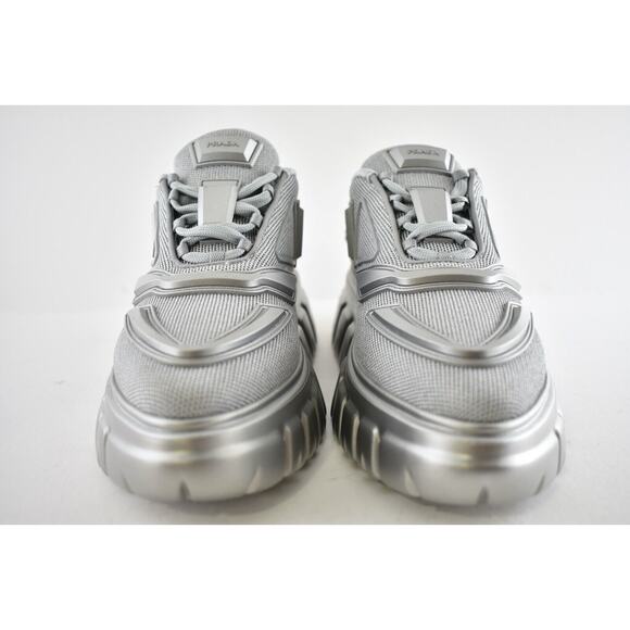 Prada Monolith Evolution Thunder Lug Sole Silver Platform Flat Low Sneaker 38 - Picture 5 of 12